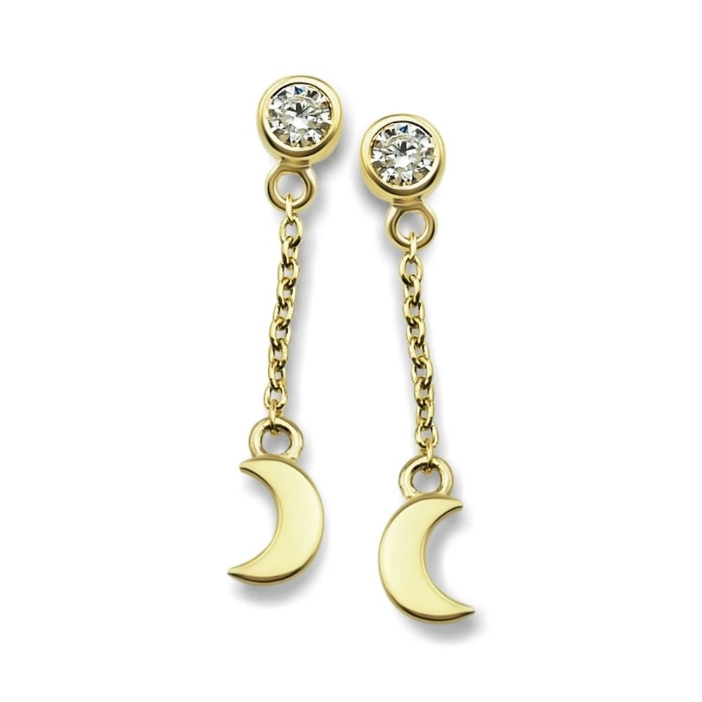 JWLS4U | Oorhangers Moon Goud